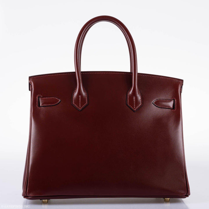 Top quality Hermes Birkin 30 Rouge H Calf Box Leather Gold Hardware - 2015, X