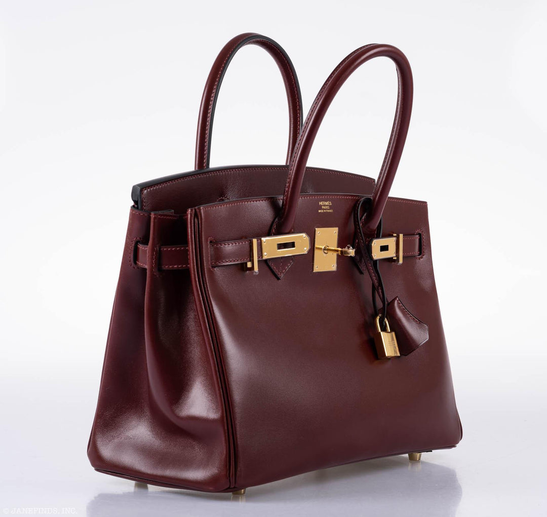 Top quality Hermes Birkin 30 Rouge H Calf Box Leather Gold Hardware - 2015, X