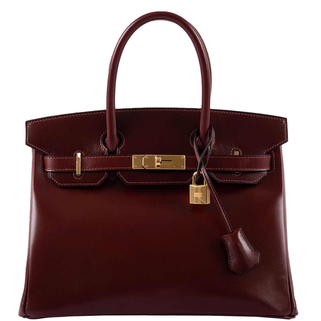 Top quality Hermes Birkin 30 Rouge H Calf Box Leather Gold Hardware - 2015, X