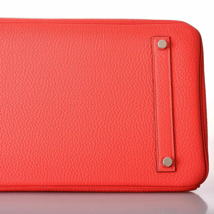 Top quality Hermes Birkin 30 Rouge Pivoine Clemence Palladium Hardware