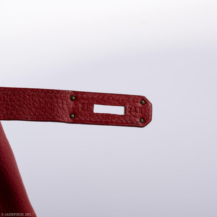 Top quality Hermes Birkin 30 Rouge Vif Ardennes Gold Hardware - Square E
