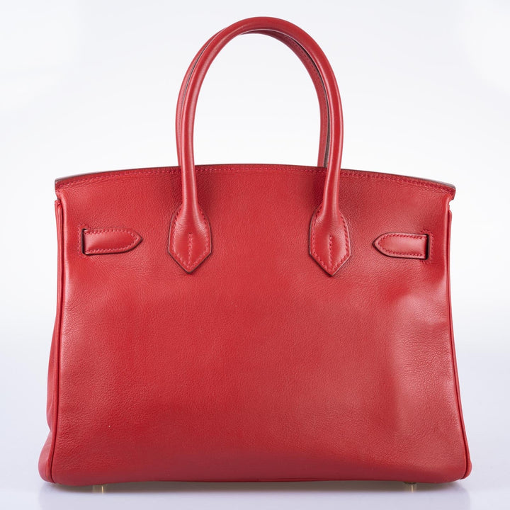 Hermes Birkin 30 Rouge Vif Swift with Gold Hardware