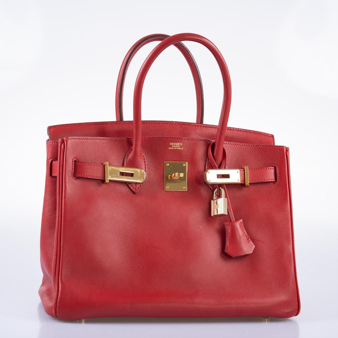 Hermes Birkin 30 Rouge Vif Swift with Gold Hardware