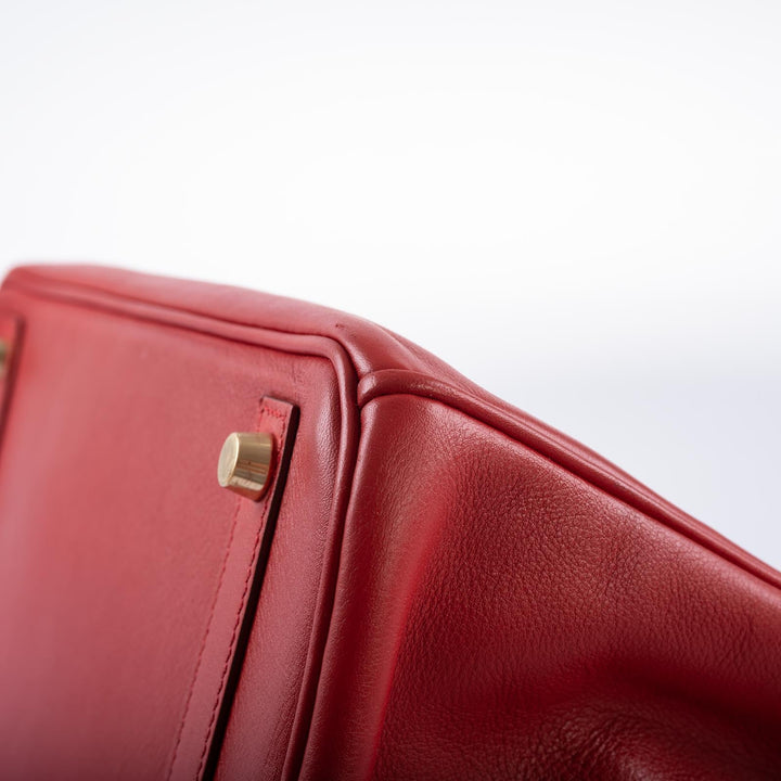 Hermes Birkin 30 Rouge Vif Swift with Gold Hardware