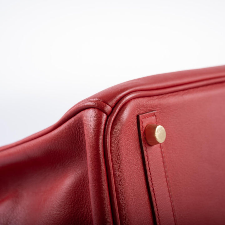Hermes Birkin 30 Rouge Vif Swift with Gold Hardware
