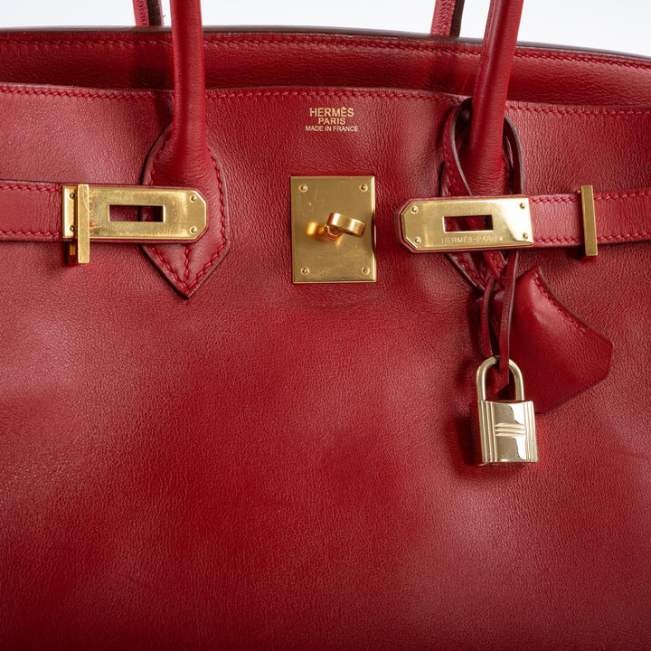 Hermes Birkin 30 Rouge Vif Swift with Gold Hardware
