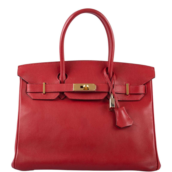 Hermes Birkin 30 Rouge Vif Swift with Gold Hardware