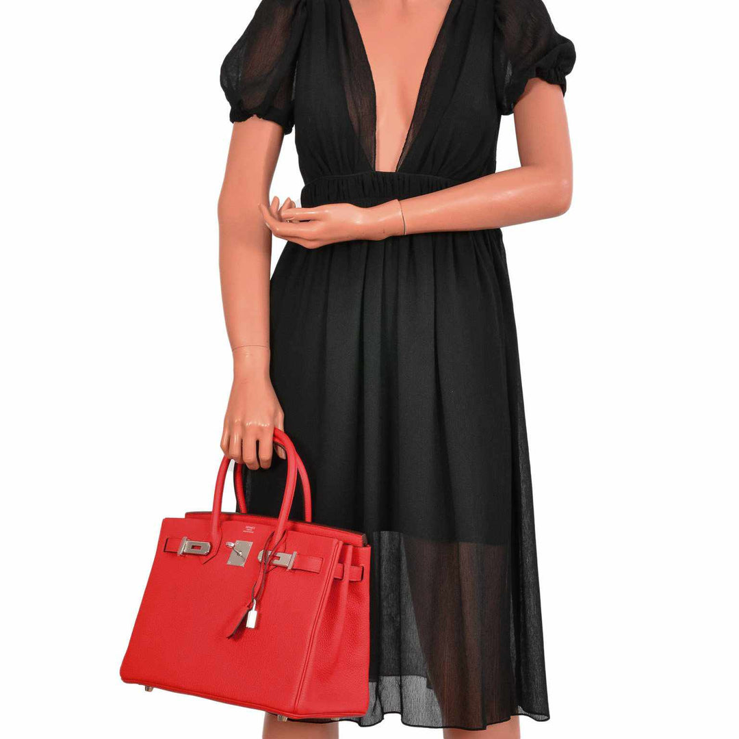 Hermes Birkin 30 Rouge de Coeur Togo Palladium Hardware
