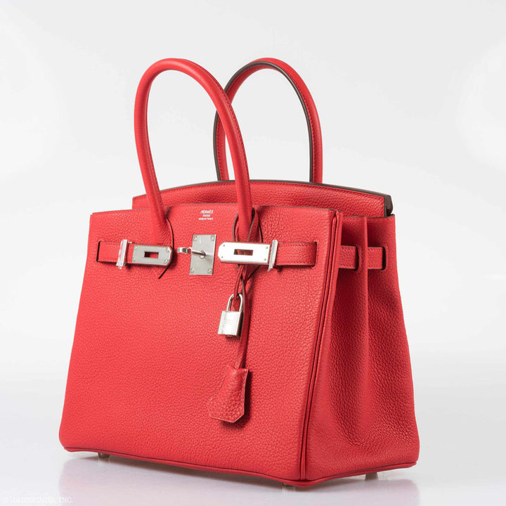 Hermes Birkin 30 Rouge de Coeur Togo Palladium Hardware