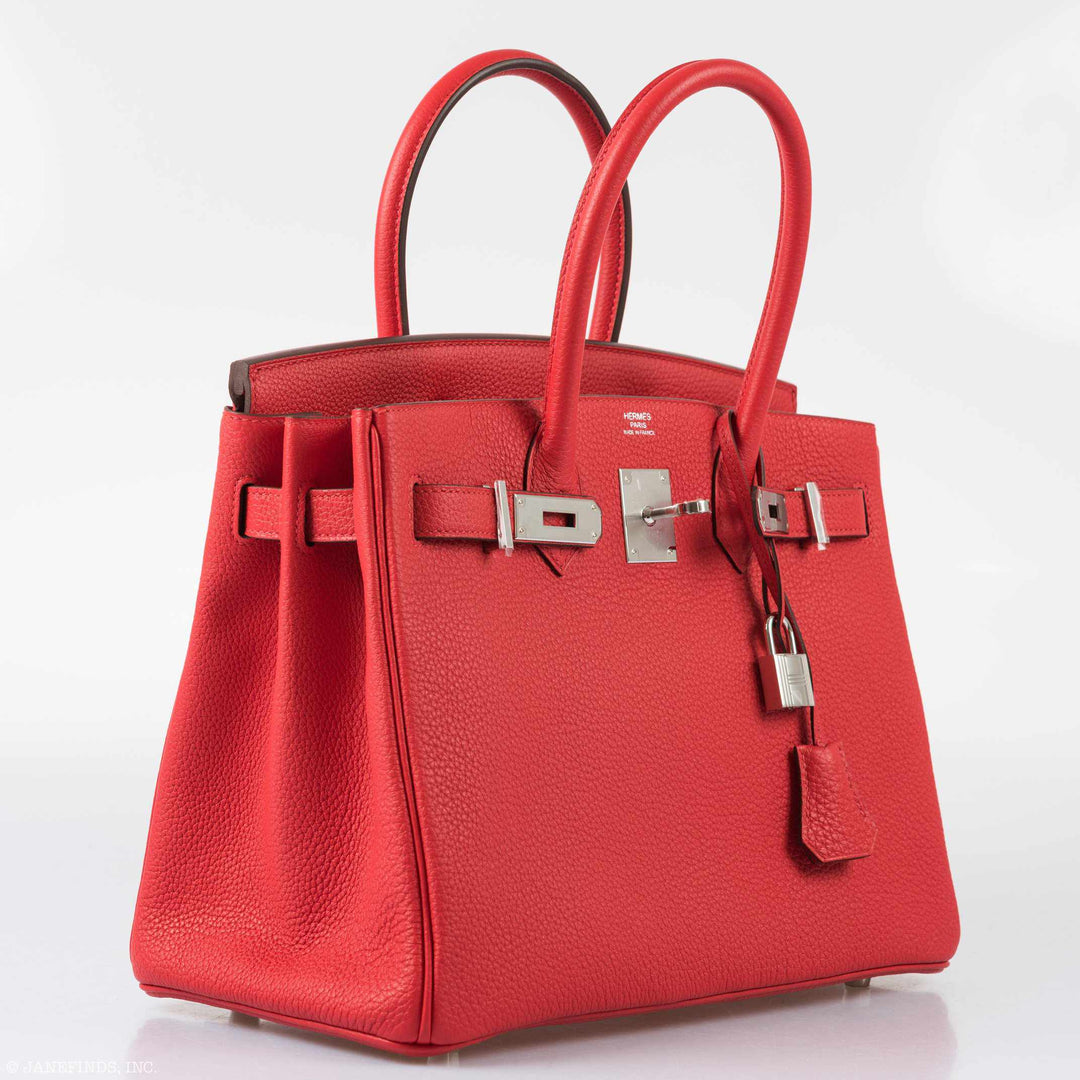 Hermes Birkin 30 Rouge de Coeur Togo Palladium Hardware