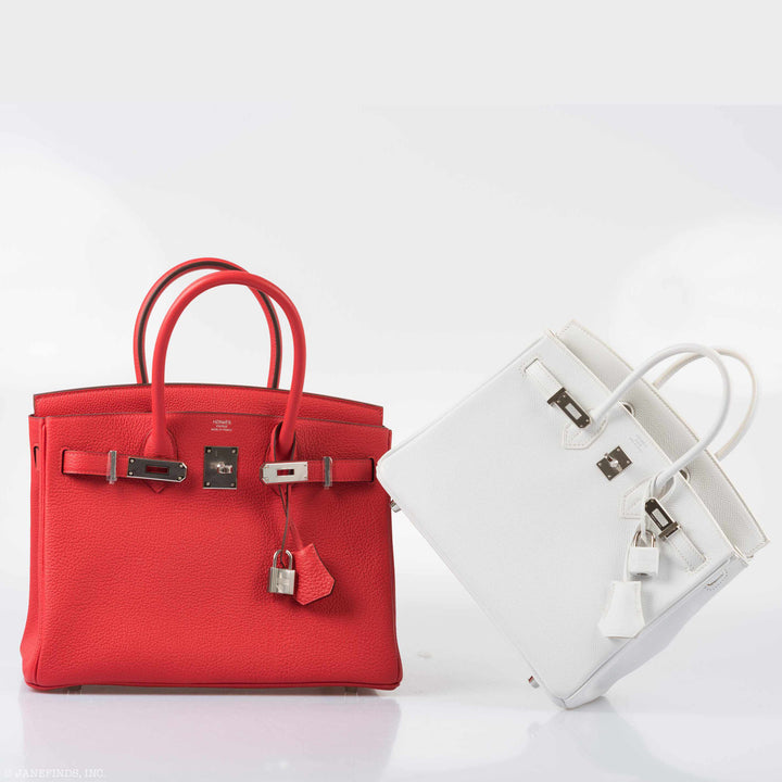 Hermes Birkin 30 Rouge de Coeur Togo Palladium Hardware