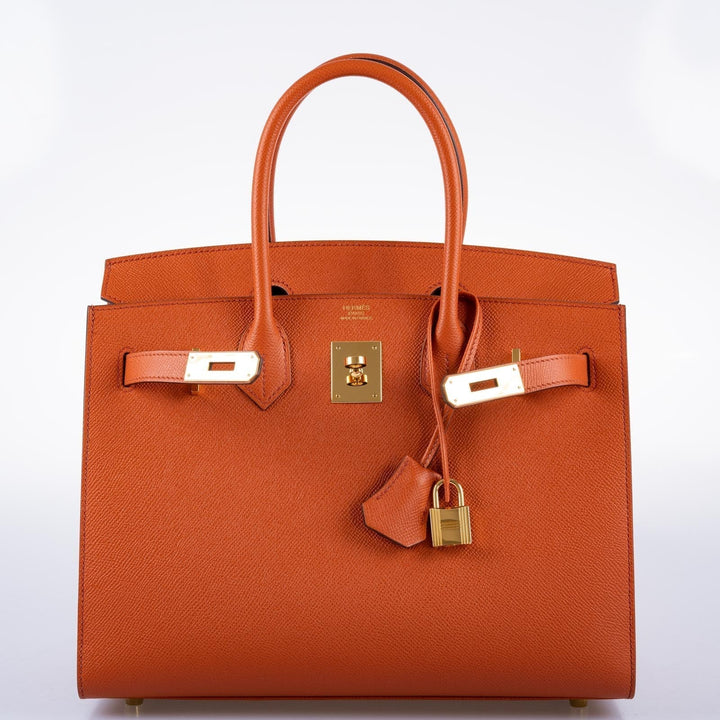 Hermes Birkin 30 Sellier Terre Battue Epsom Leather Gold Hardware