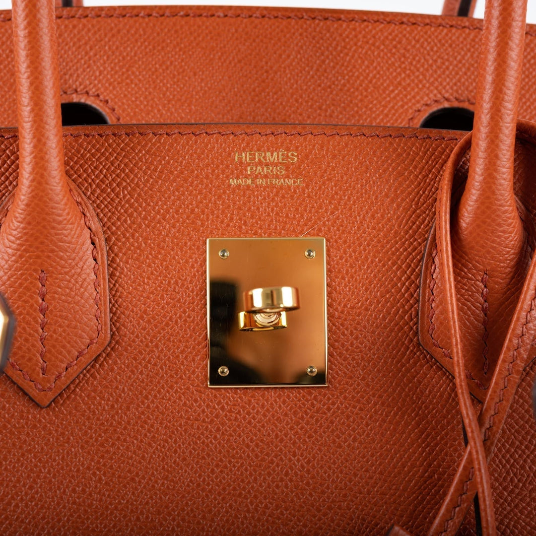 Hermes Birkin 30 Sellier Terre Battue Epsom Leather Gold Hardware