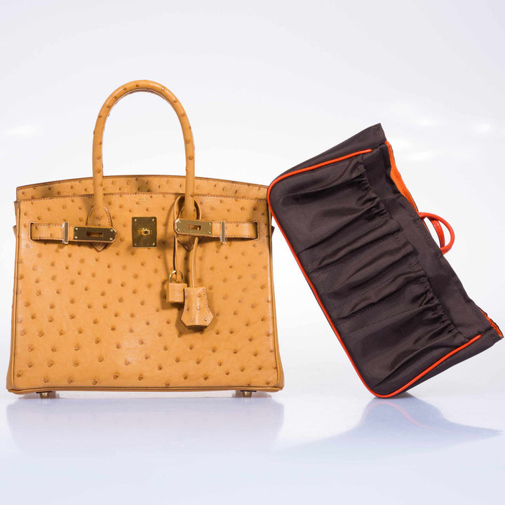 Top quality Hermes Birkin 30 Tabac Camel Ostrich Gold Hardware