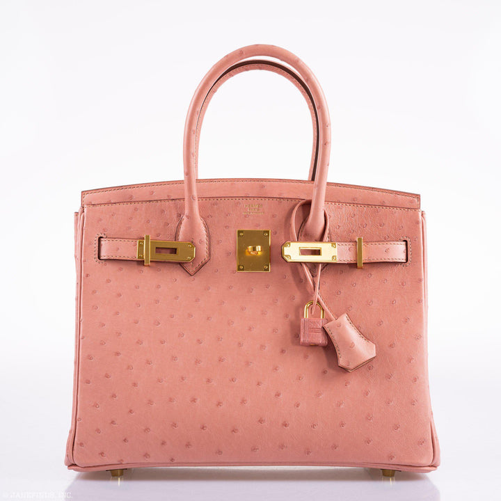 Top quality Hermes Birkin 30 Terre Cuite Ostrich Gold Hardware - 2020, Y