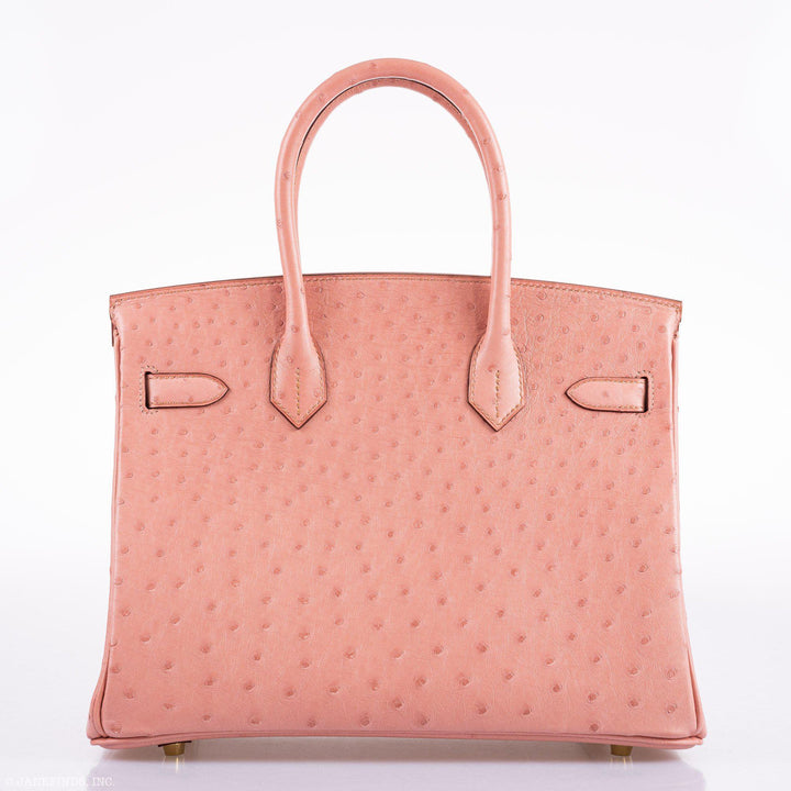 Top quality Hermes Birkin 30 Terre Cuite Ostrich Gold Hardware - 2020, Y