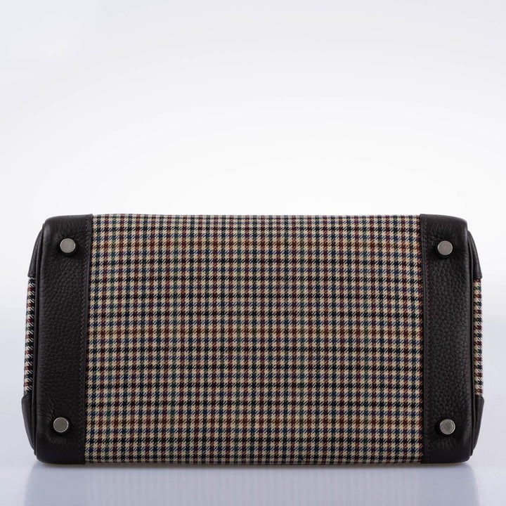 Top quality Hermes Birkin 30 Togo And Plaid Wool Lainage Palladium Hardware - 2006, J Square