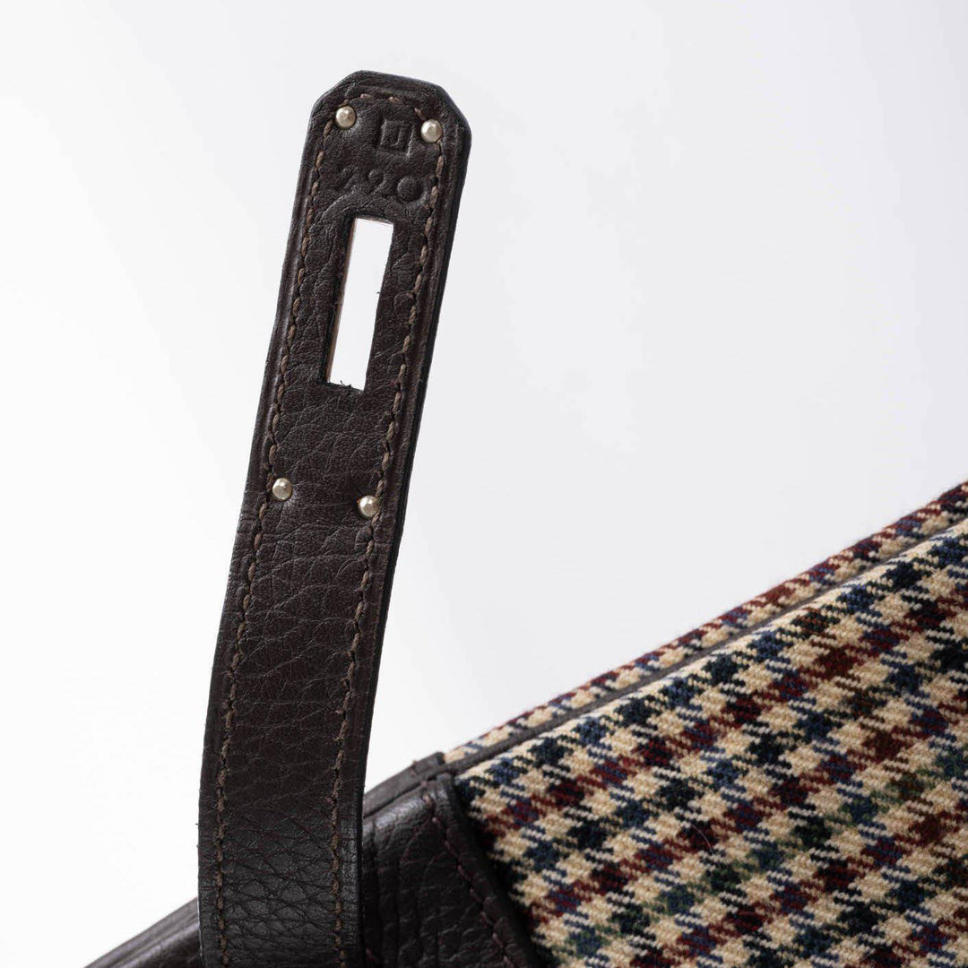 Top quality Hermes Birkin 30 Togo And Plaid Wool Lainage Palladium Hardware - 2006, J Square