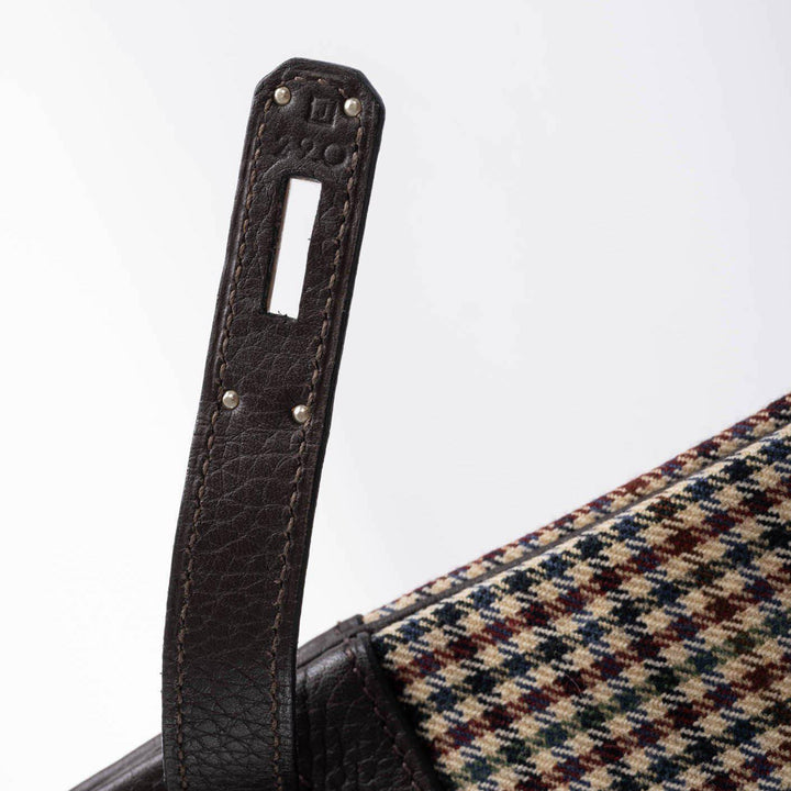 Top quality Hermes Birkin 30 Togo And Plaid Wool Lainage Palladium Hardware - 2006, J Square