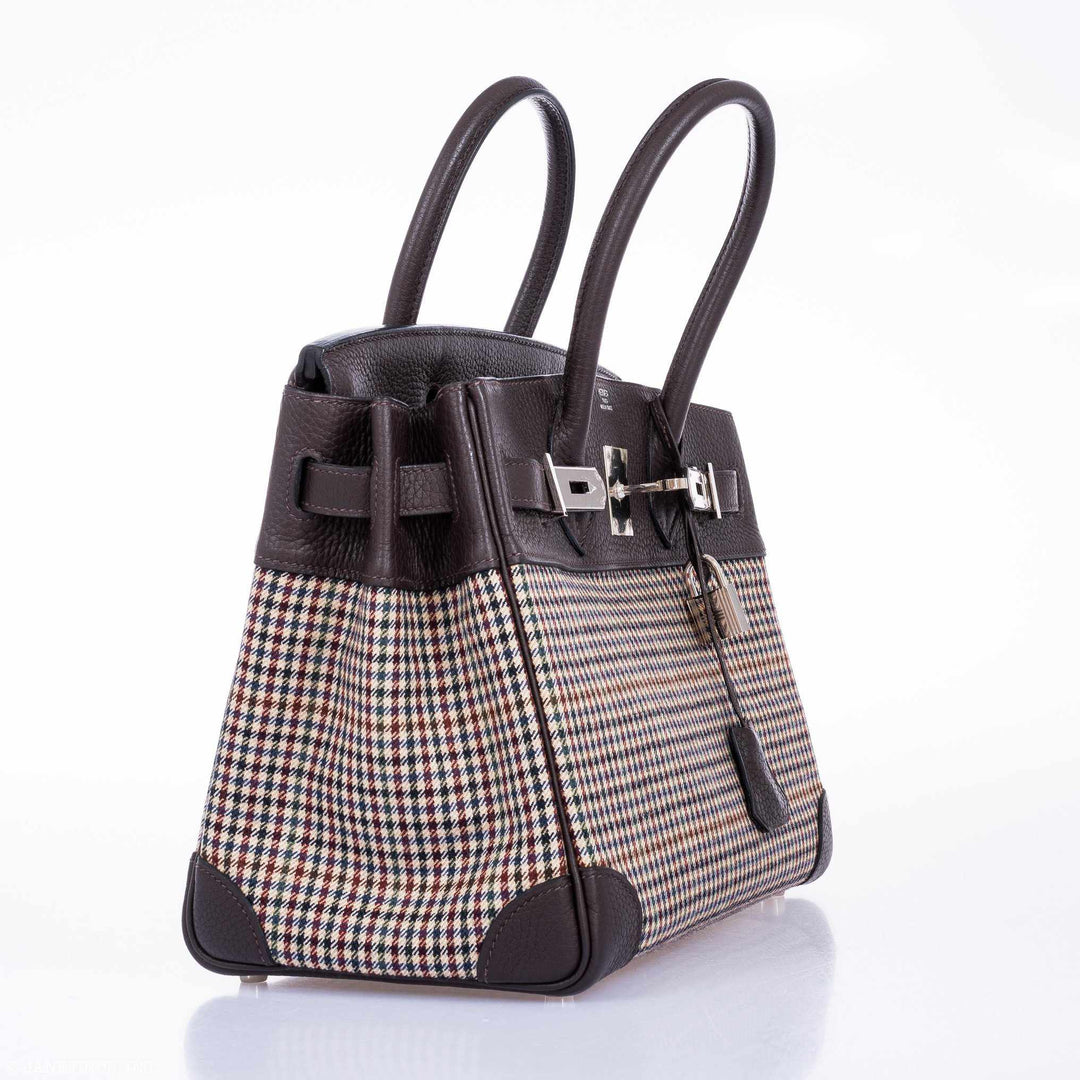 Top quality Hermes Birkin 30 Togo And Plaid Wool Lainage - Rare Runway Bag