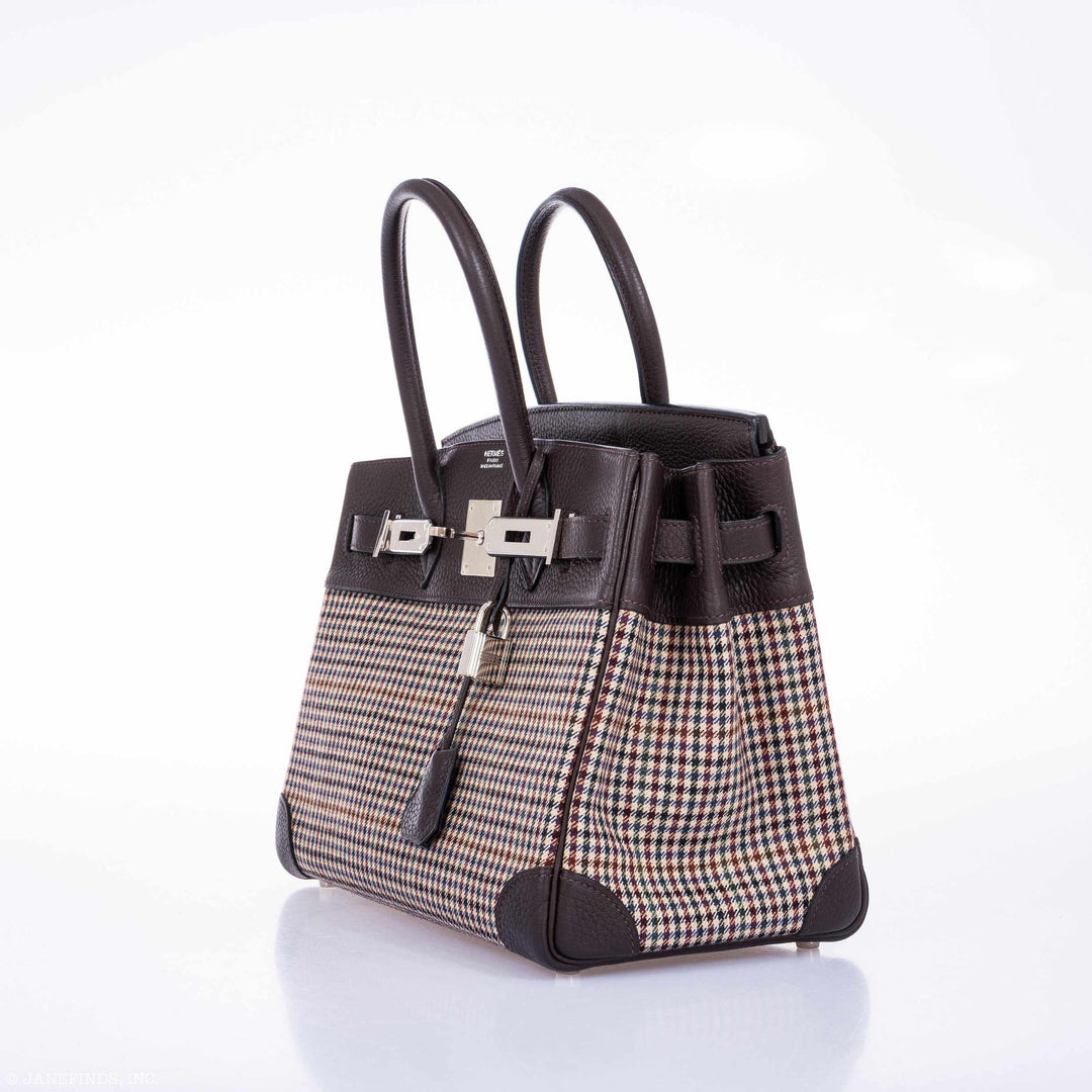 Top quality Hermes Birkin 30 Togo And Plaid Wool Lainage - Rare Runway Bag