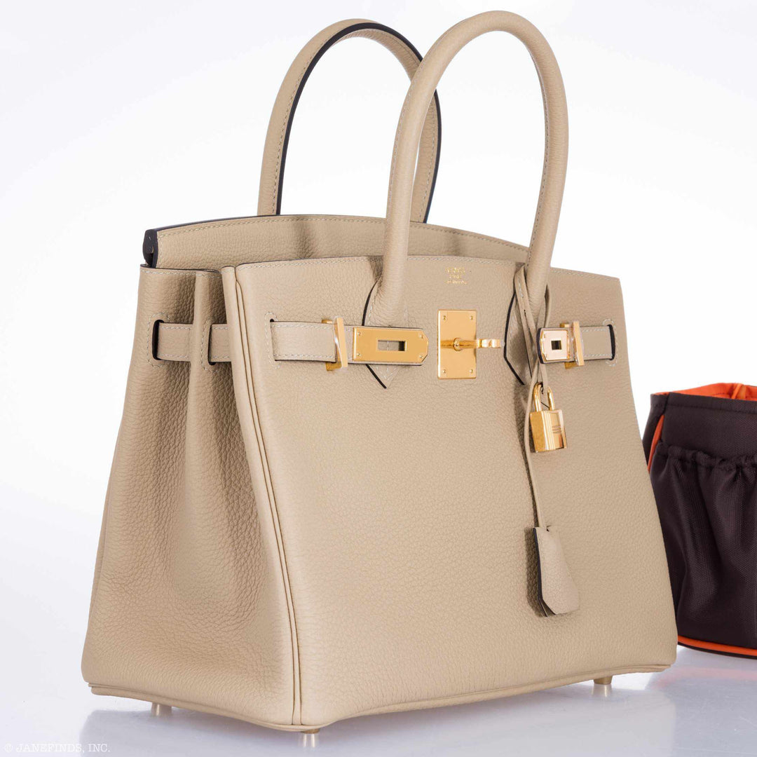 Top quality Hermes Birkin 30 Trench Togo Gold Hardware