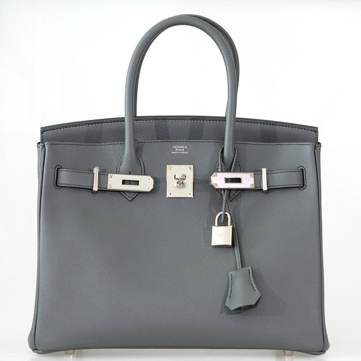 Top quality Hermes Birkin 30 Vert Amande Epsom with Palladium Hardware - 2019, D