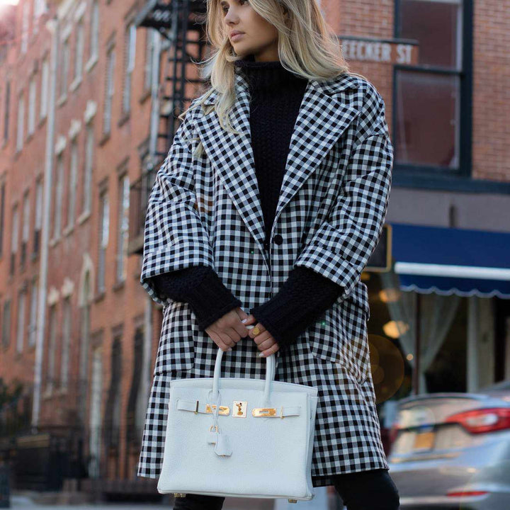 Top quality Hermes Birkin 30 White Clemence Gold Hardware