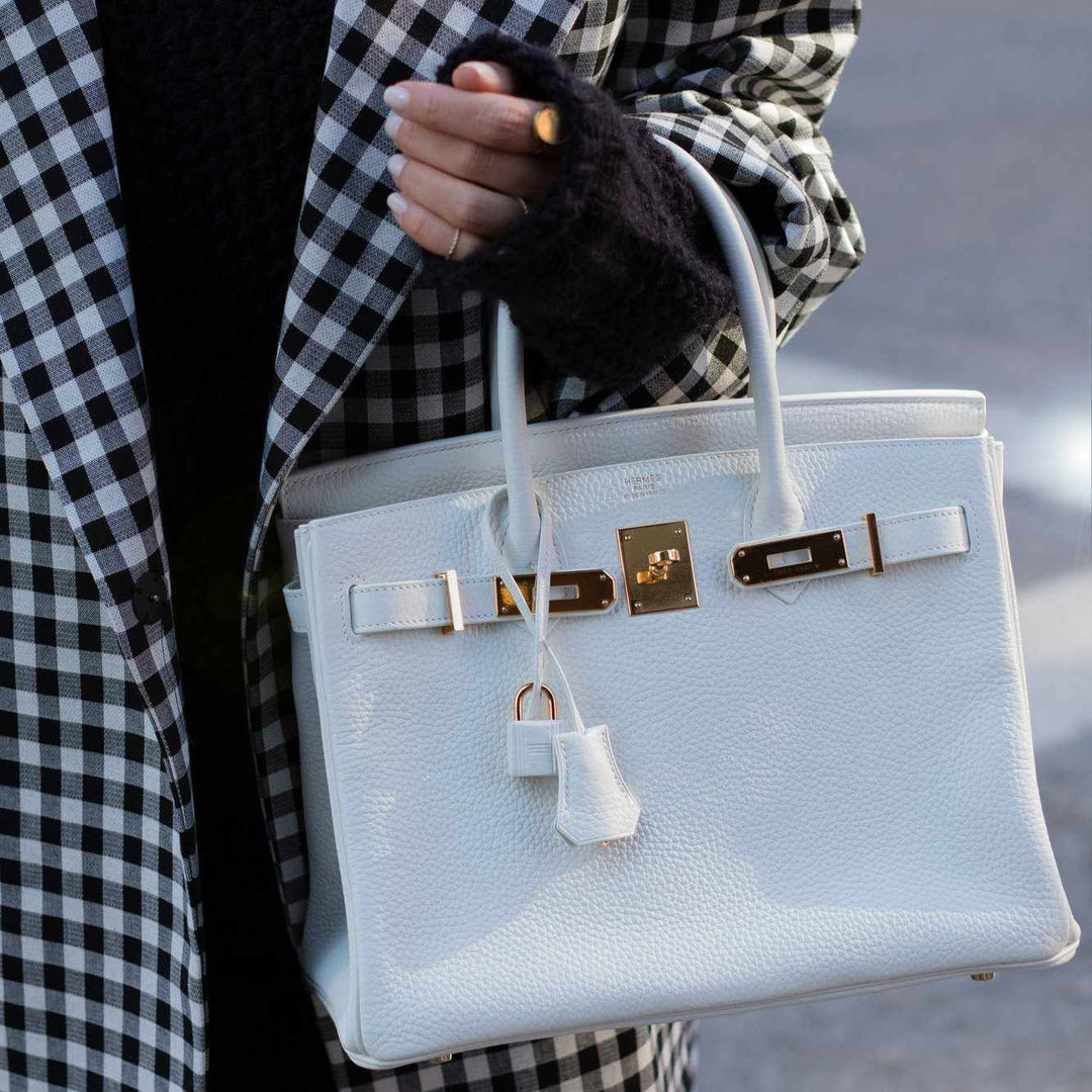Top quality Hermes Birkin 30 White Clemence Gold Hardware
