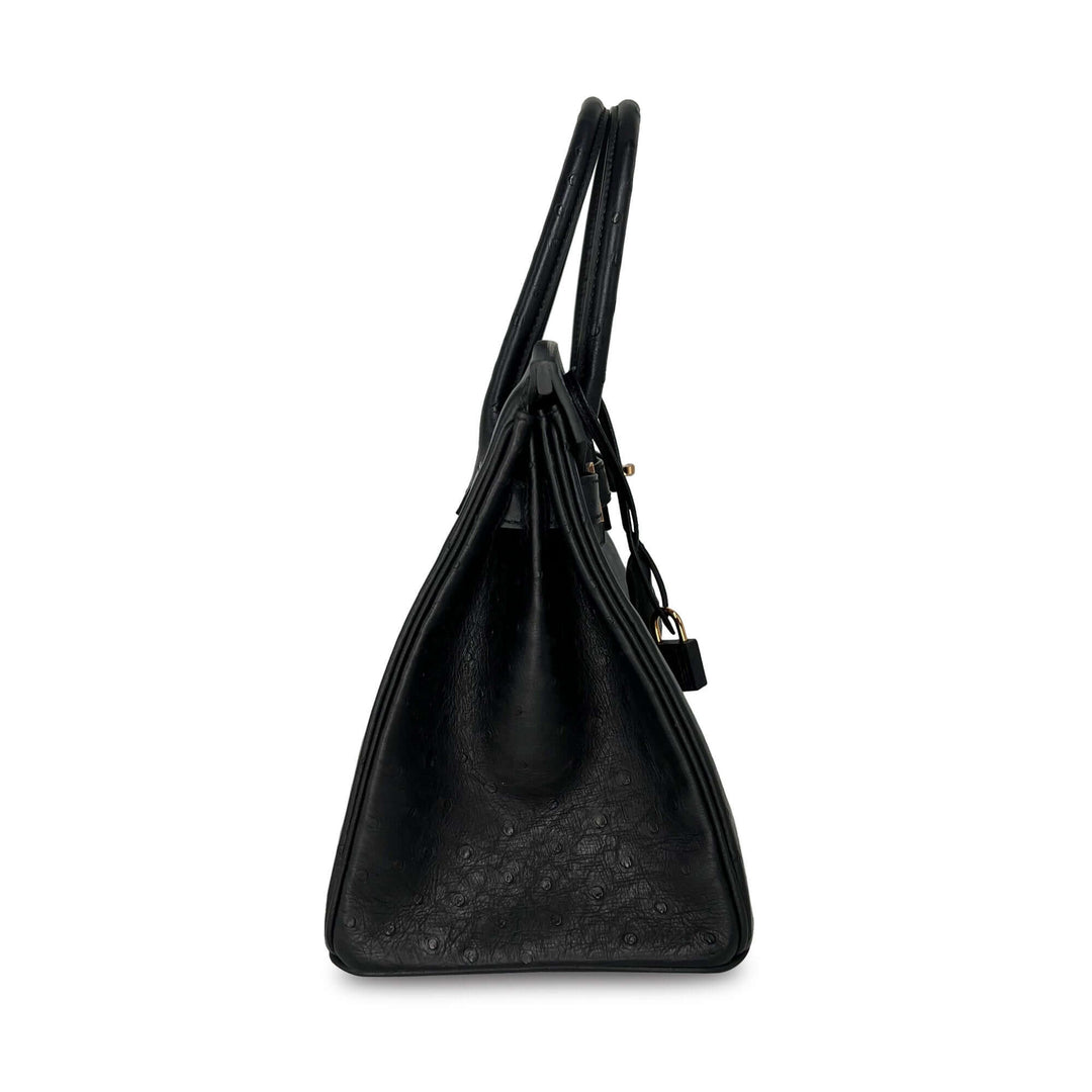 Hermes Birkin Noir Designer Bag B30 RGHW
