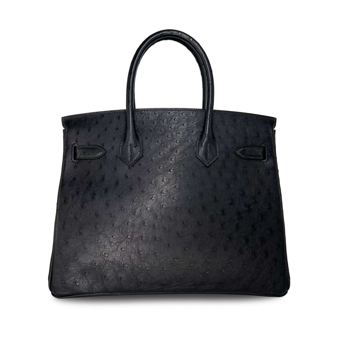 Hermes Birkin Noir Designer Bag B30 RGHW