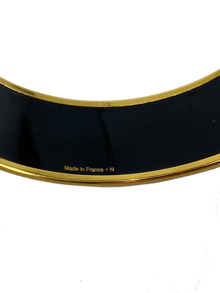 Top quality Hermes Equestrian Horse Printed Enamel Wide Bracelet 70