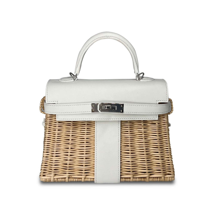 Hermes Kelly Designer Bag in white K20
