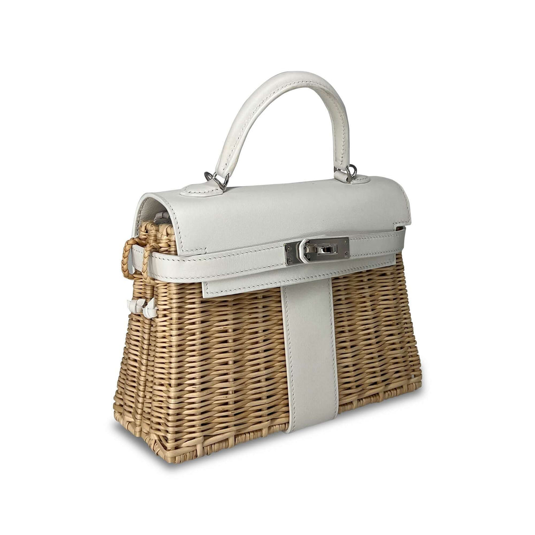 Hermes Kelly Designer Bag in white K20