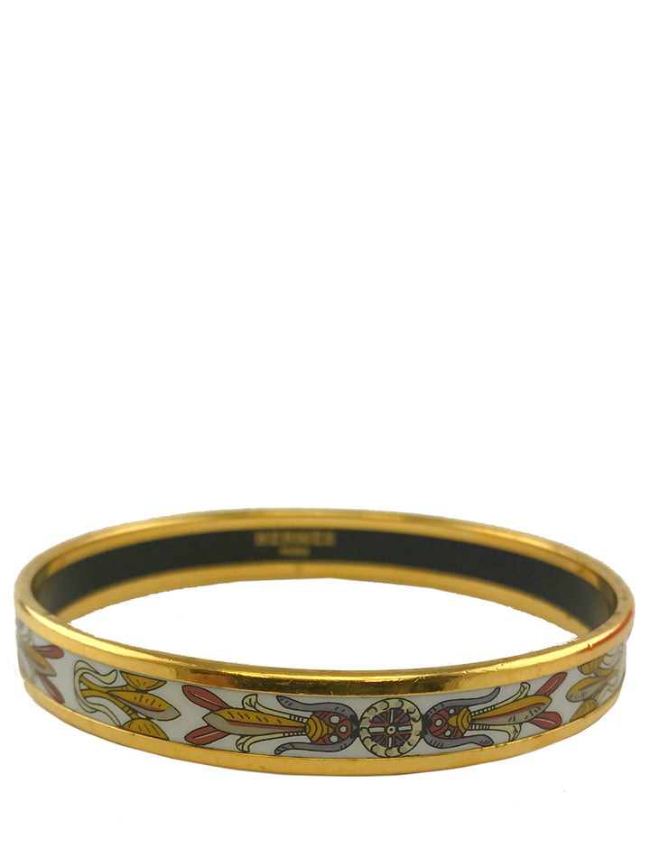 Top quality Hermes Narrow Printed Enamel Dreamcatchers Bracelet 65
