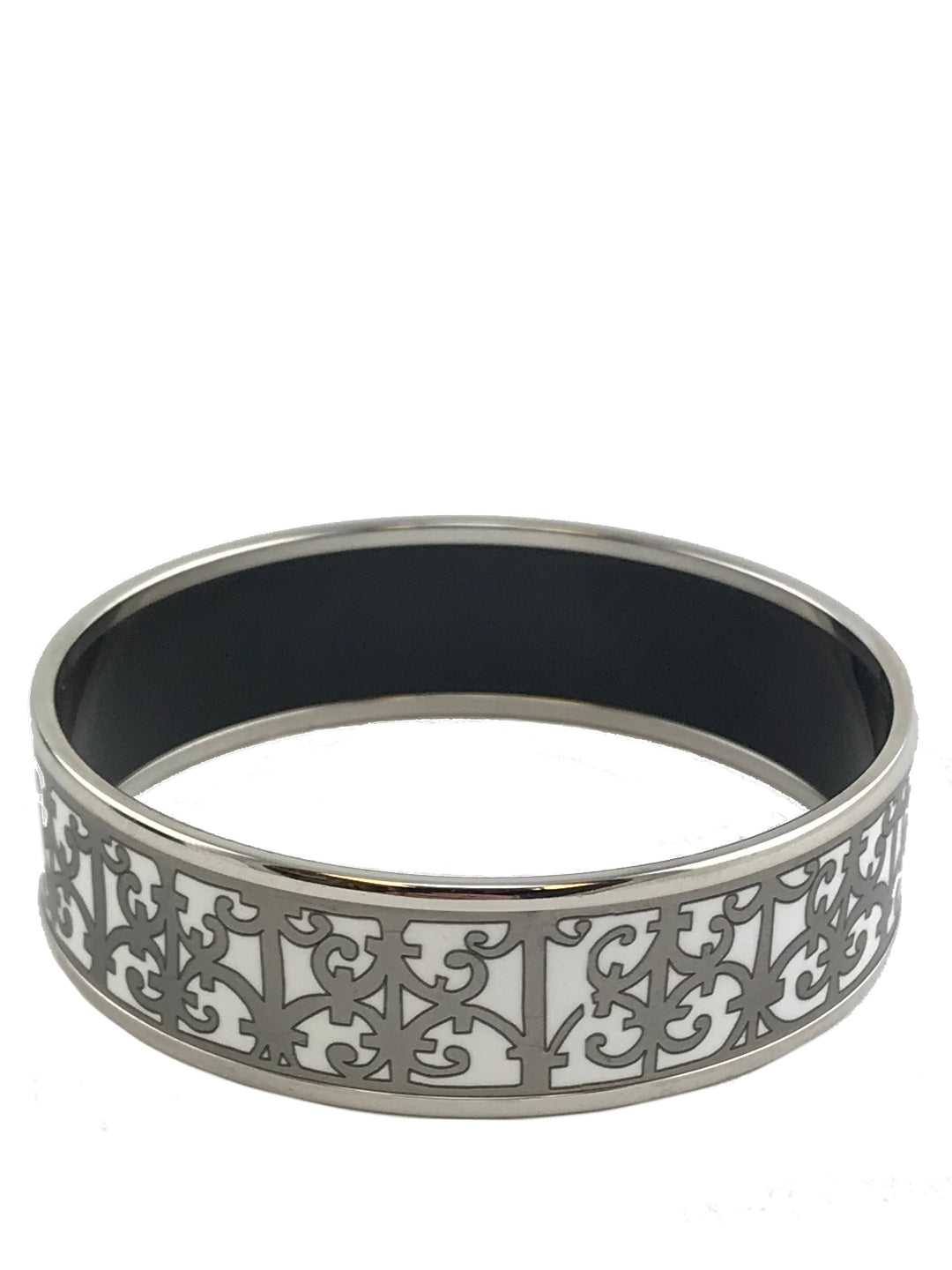 Hermes Printed Enamel Balcons Du Guadalquivir Wide Bracelet 65