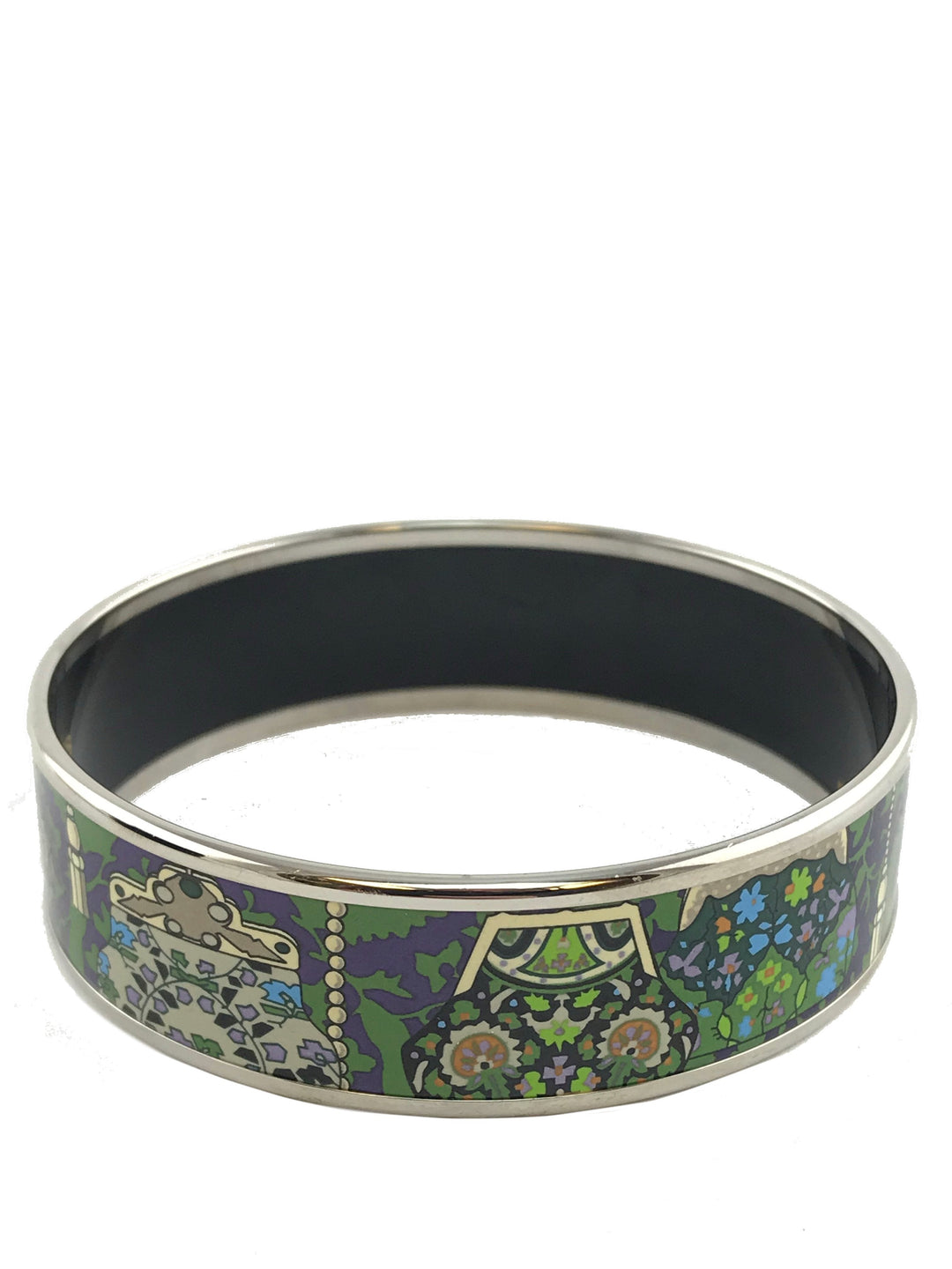 Top quality Hermes Printed Enamel Cachemire de Tamara Wide Bracelet 65