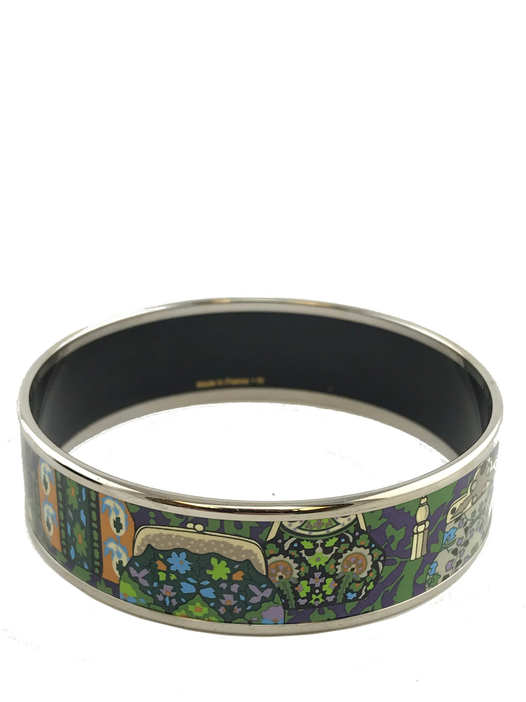 Top quality Hermes Printed Enamel Cachemire de Tamara Wide Bracelet 65