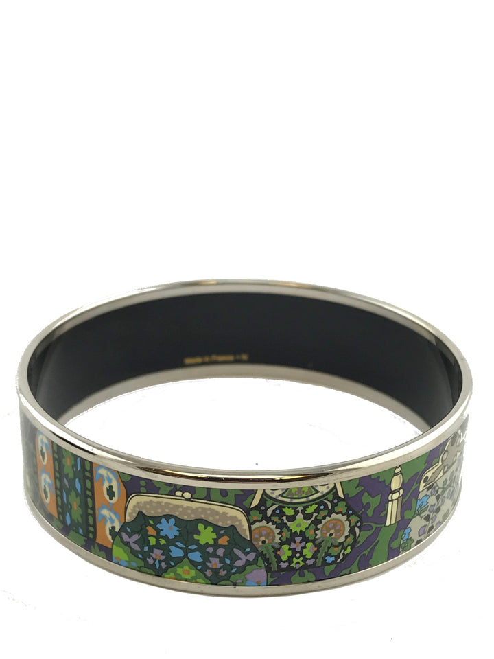 Top quality Hermes Printed Enamel Cachemire de Tamara Wide Bracelet 65