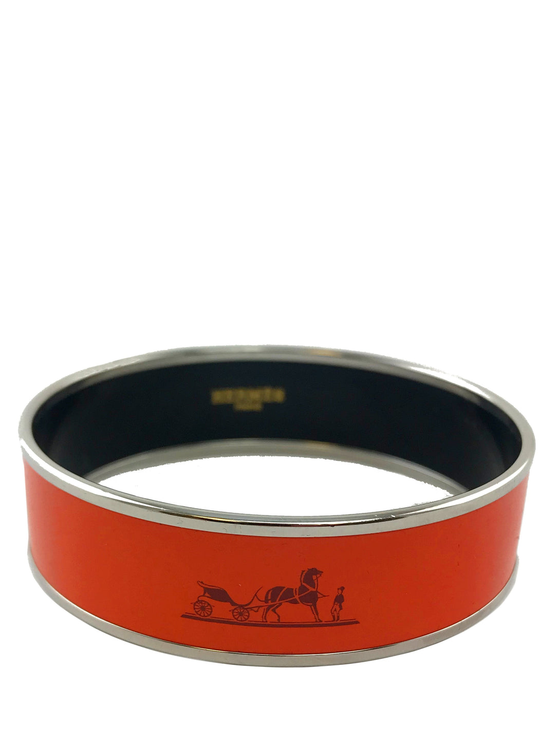 Top quality Hermes Printed Enamel Caleche Wide Bracelet 65