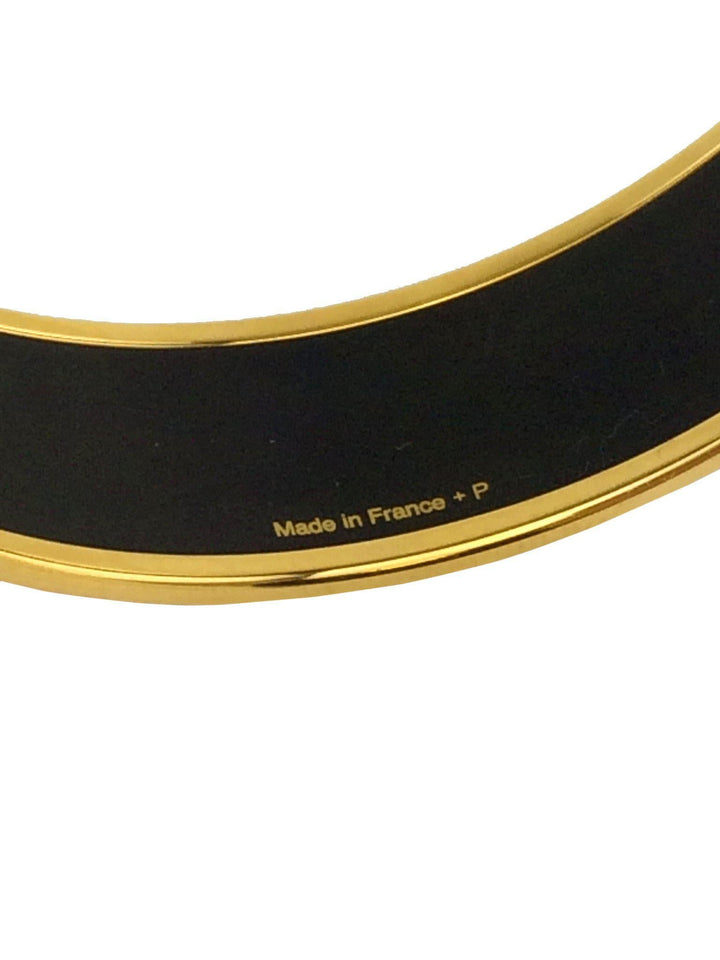 Top quality Hermes Printed Enamel Grand Fonds Wide Bracelet 70