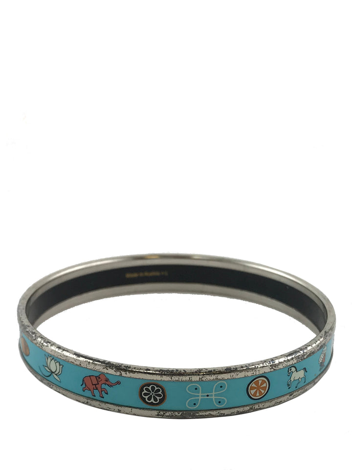 Hermes Printed Enamel Narrow Bracelet 65