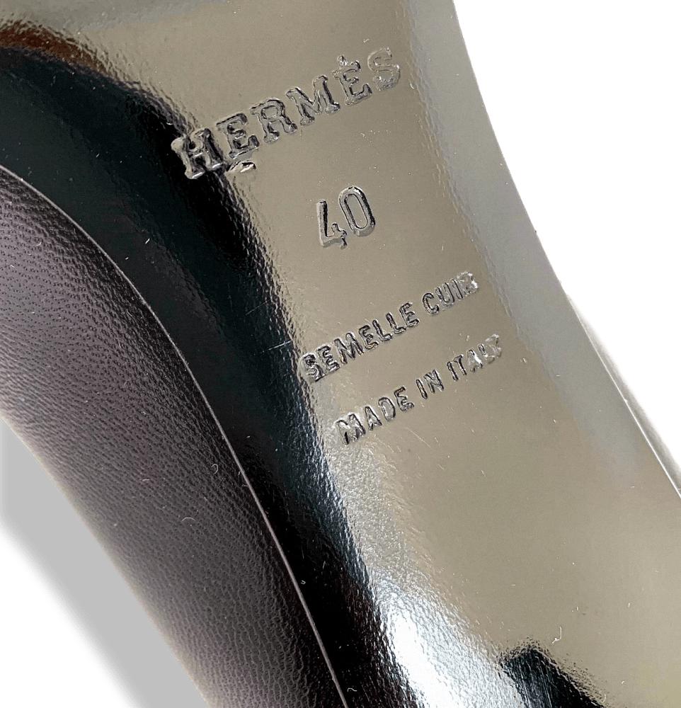 Top quality Hermes [SH11] Black Box FAUBOURG Pointed Toe Women Shoes Sz 40 BNIB!