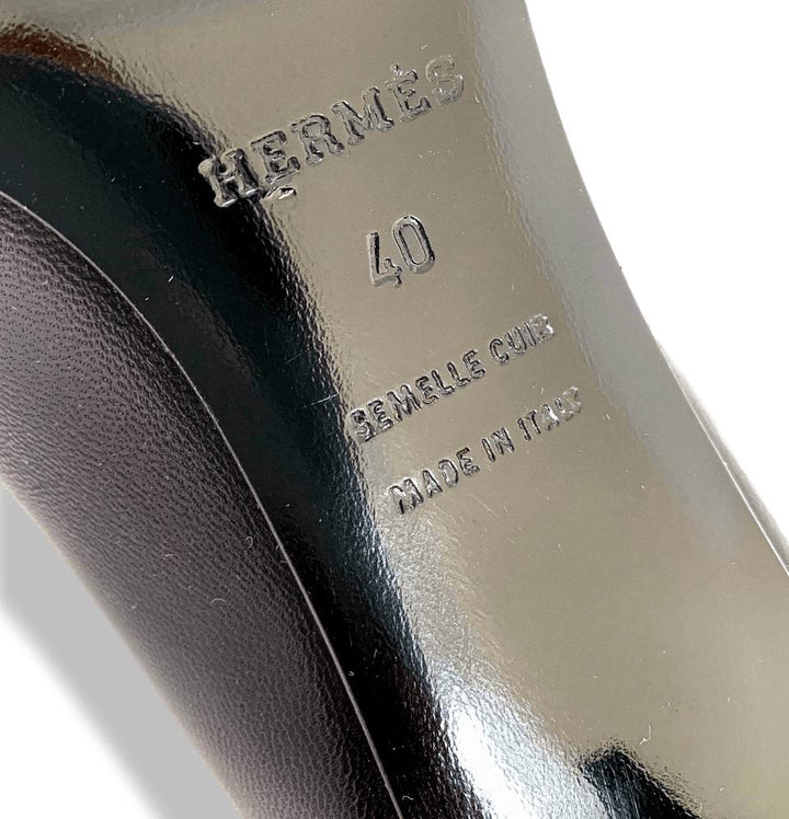 Top quality Hermes [SH11] Black Box FAUBOURG Pointed Toe Women Shoes Sz 40 BNIB!