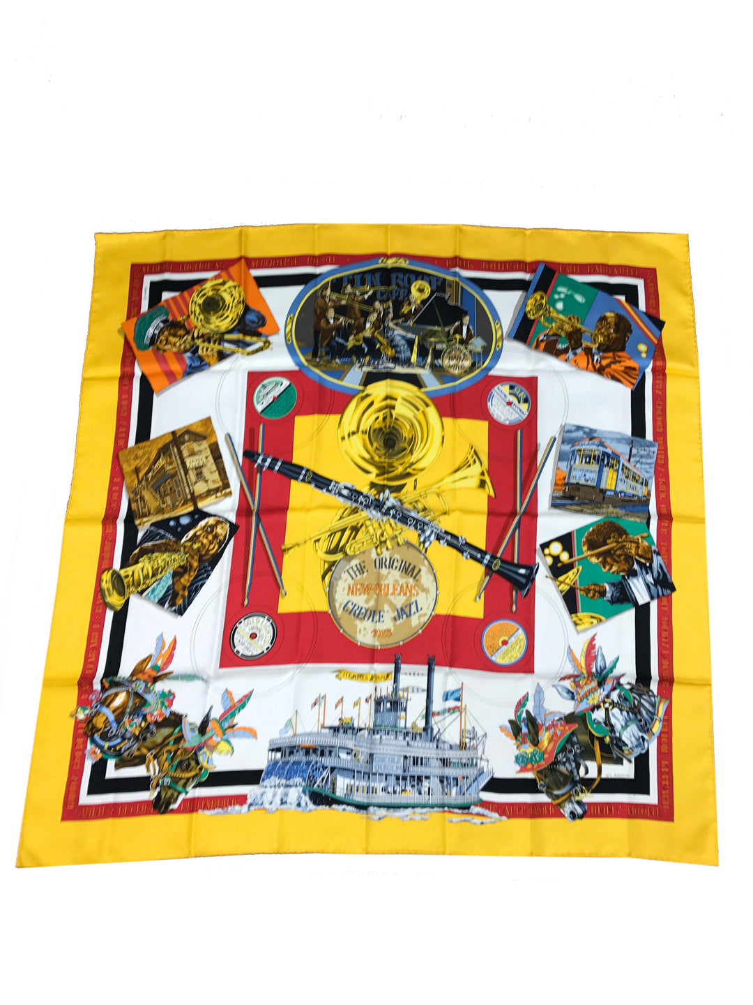 Top quality Hermes The Original New Orleans Creole Jazz Silk Scarf 90