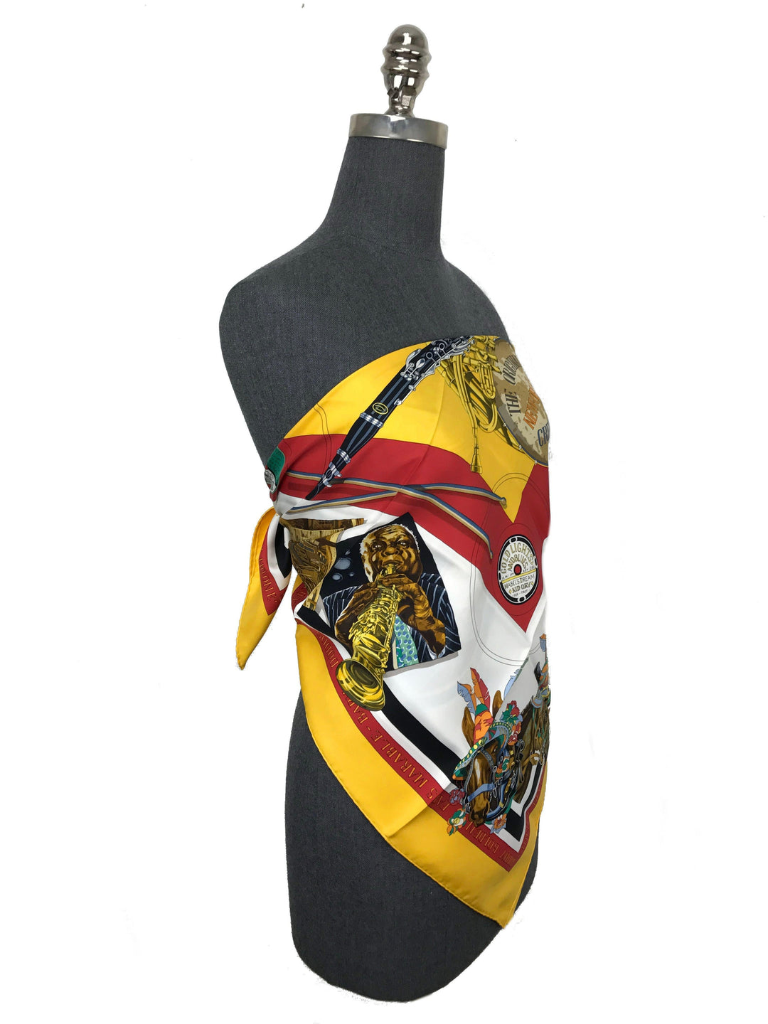 Top quality Hermes The Original New Orleans Creole Jazz Silk Scarf 90