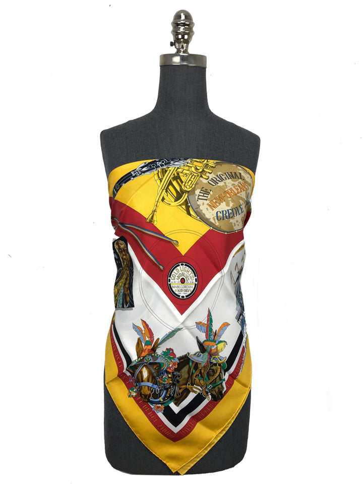 Top quality Hermes The Original New Orleans Creole Jazz Silk Scarf 90