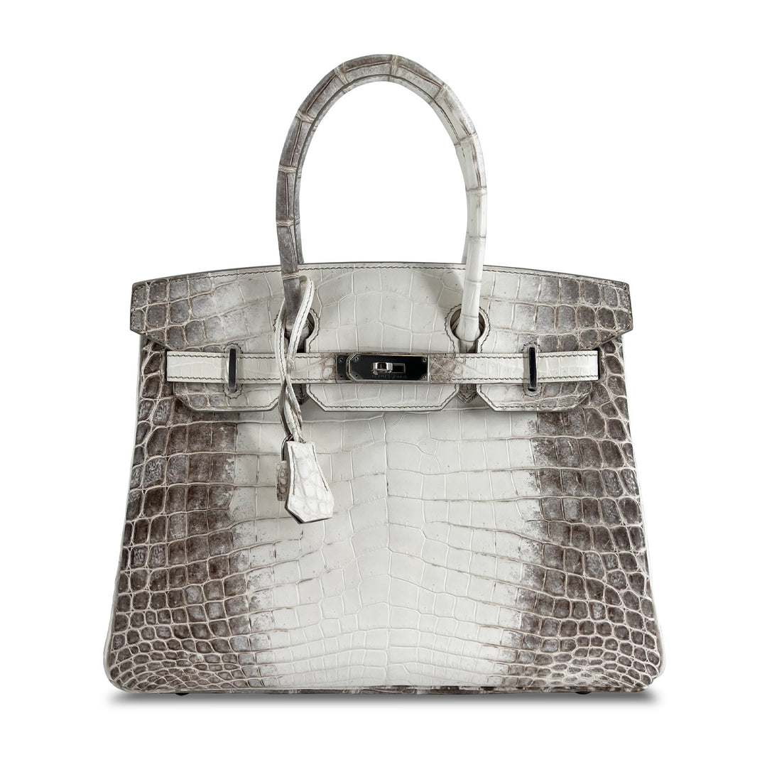 Hermes B30 Himalaya Niloticus Croco Matte PHW designer bag