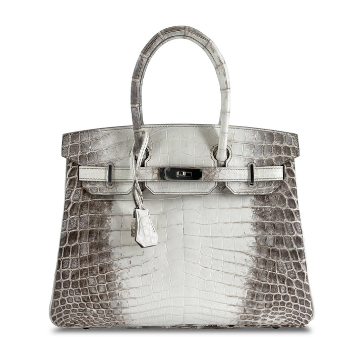 Hermes B30 Himalaya Niloticus Croco Matte PHW designer bag