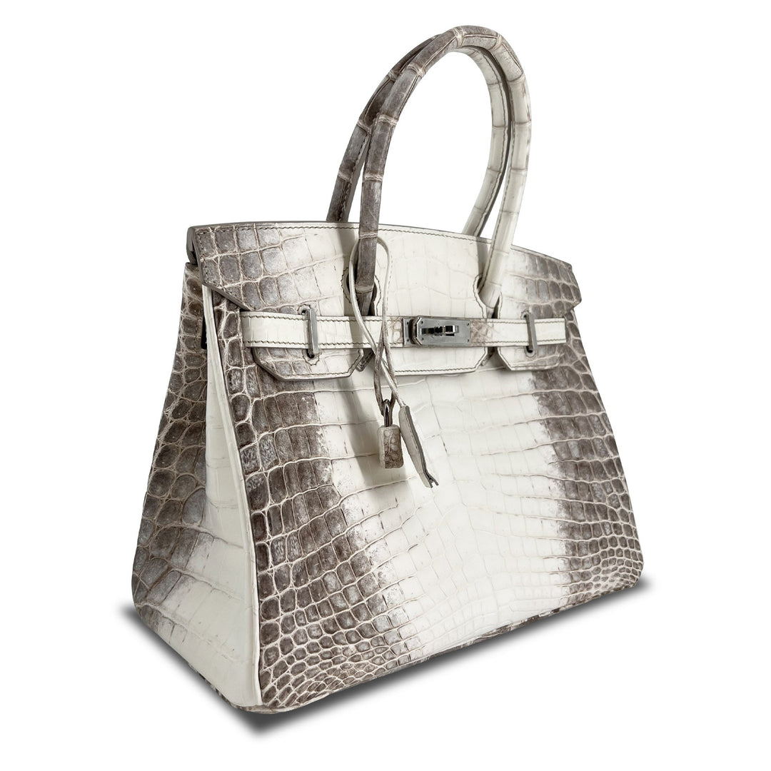 Hermes B30 Himalaya Niloticus Croco Matte PHW designer bag